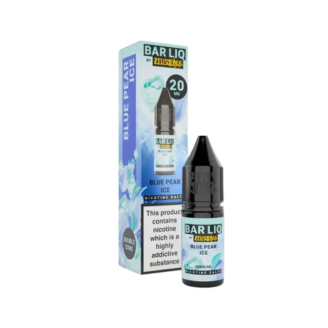 Zeus Juice Bar Liq Blue Pear Ice 10ml nic salt bottle, 5mg 10mg 20mg strengths