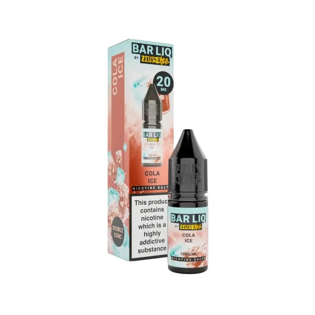 Zeus Juice Bar Liq Cola Ice nic salt 10ml bottle, 50/50 VG/PG, 5mg 10mg 20mg strengths