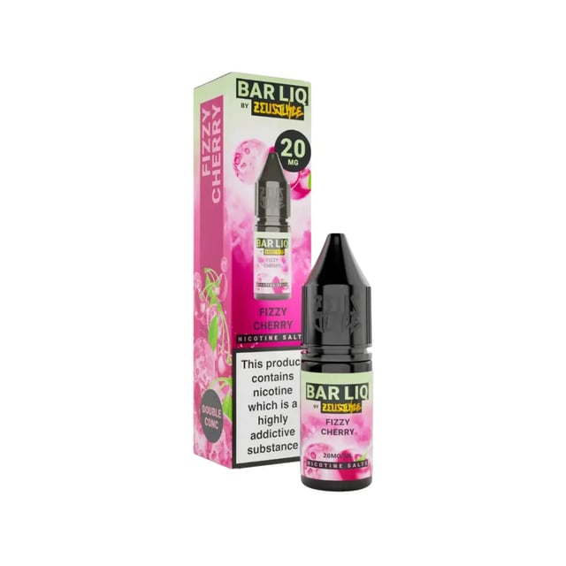 Zeus Juice Bar Liq Fizzy Cherry nic salt 10ml bottle, 50/50 VG/PG, in 5mg, 10mg and 20mg strengths