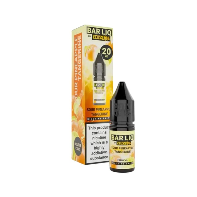 Zeus Juice Bar Liq Sour Pineapple Tangerine nic salt, 10ml bottle, 5mg 10mg 20mg strengths