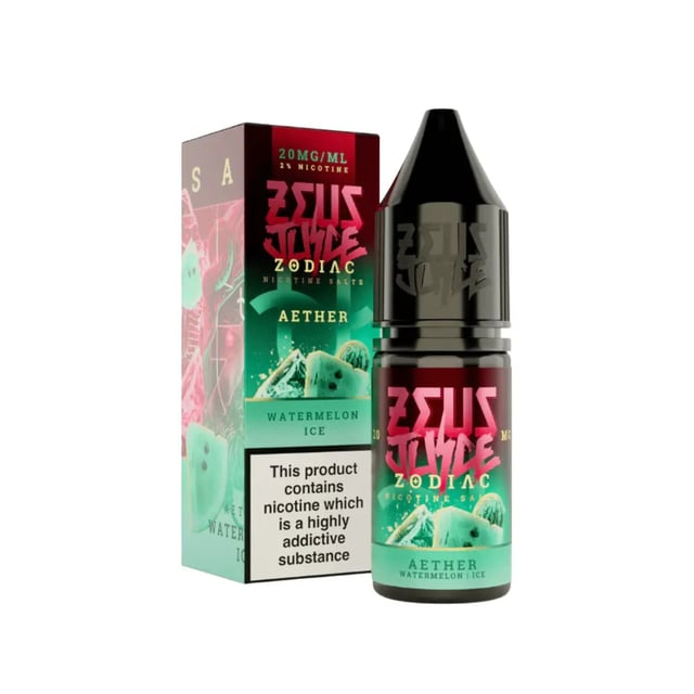 Zeus Juice Zodiac Aether watermelon ice nic salt, 10ml bottle, available in 10mg and 20mg strengths