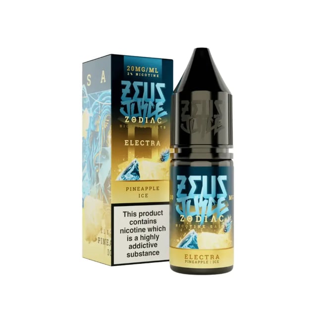 Zeus Juice Zodiac Electra pineapple ice nic salt e-liquid, 10ml bottle, 5mg 10mg 20mg strengths
